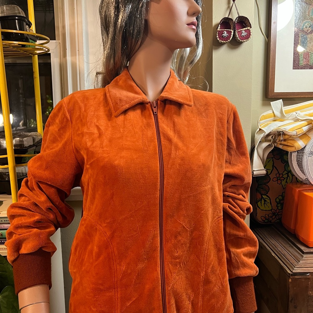 Retro Velour Sports Jacket
